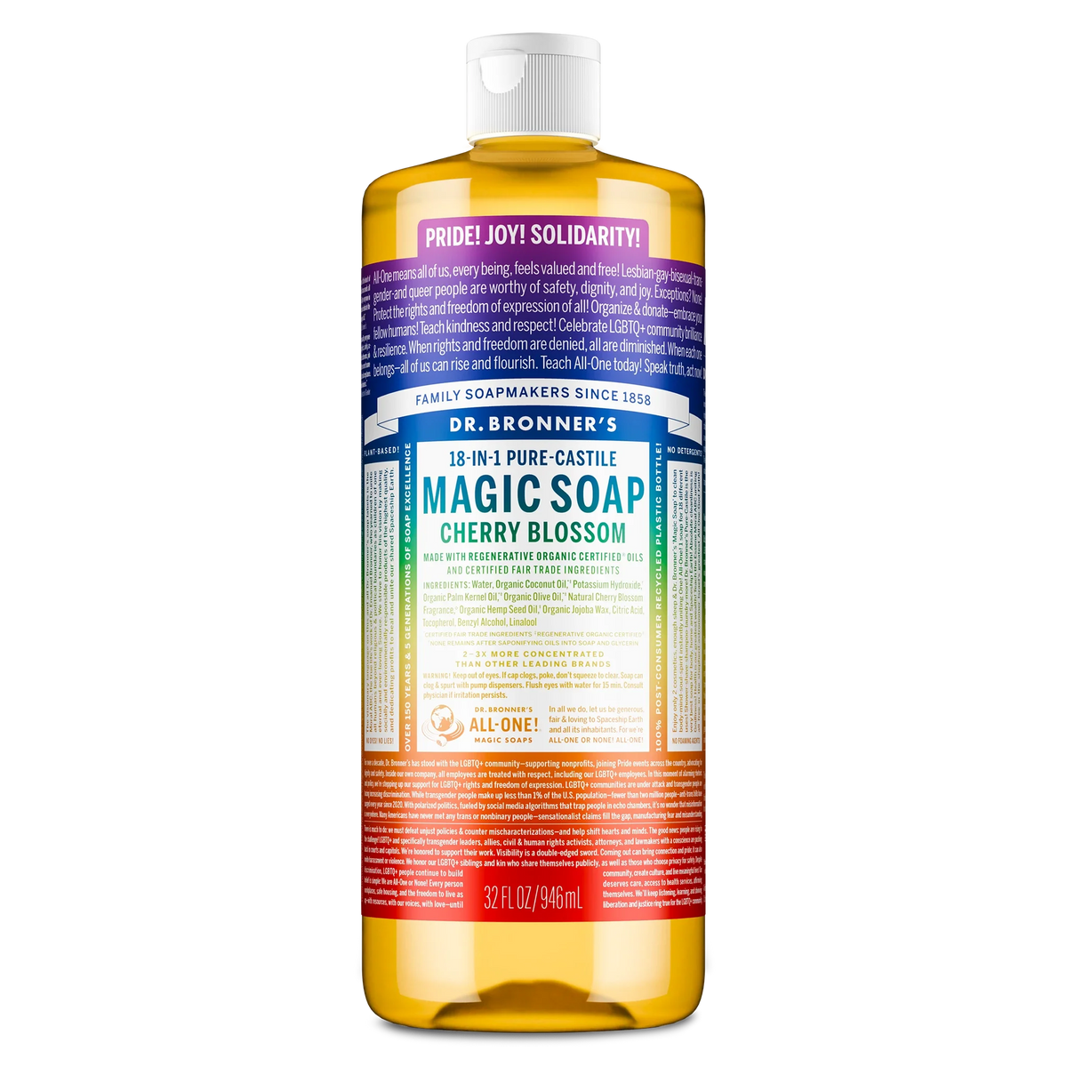 Cherry Blossom Pride Label - Pure-Castile Magic Soap